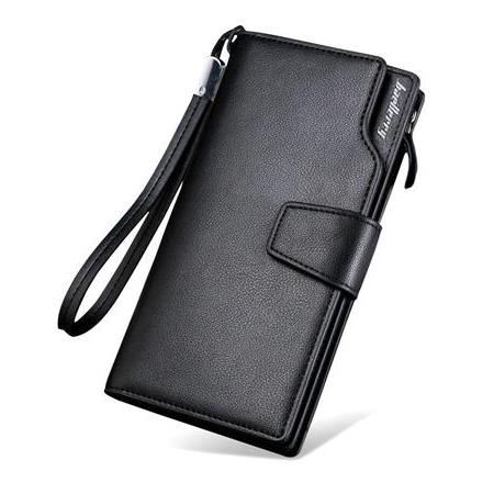 Baellerry erkek cüzdan uzun stil yüksek kaliteli kart tutucu erkek çanta fermuar
