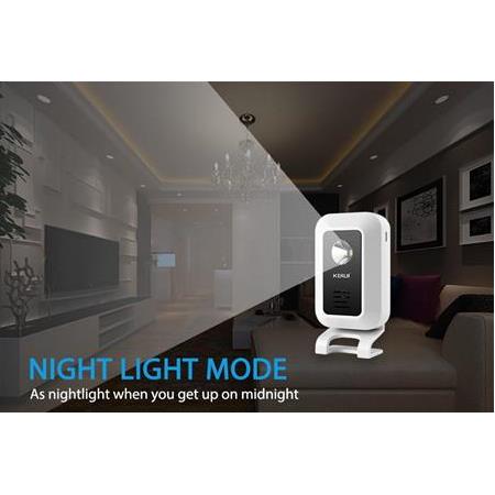 KERUI M7 karşılama hareket sensörü güvenlik Alarm 32 şarkı kapı zili zil kablosuz akıllı ev LED
